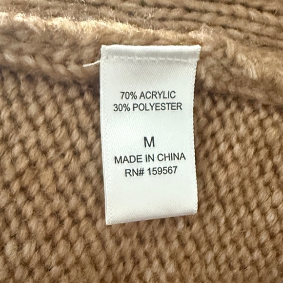 Hazel Moon. Brown Cable Knit Cardigan Sweater - Picture 10 of 10